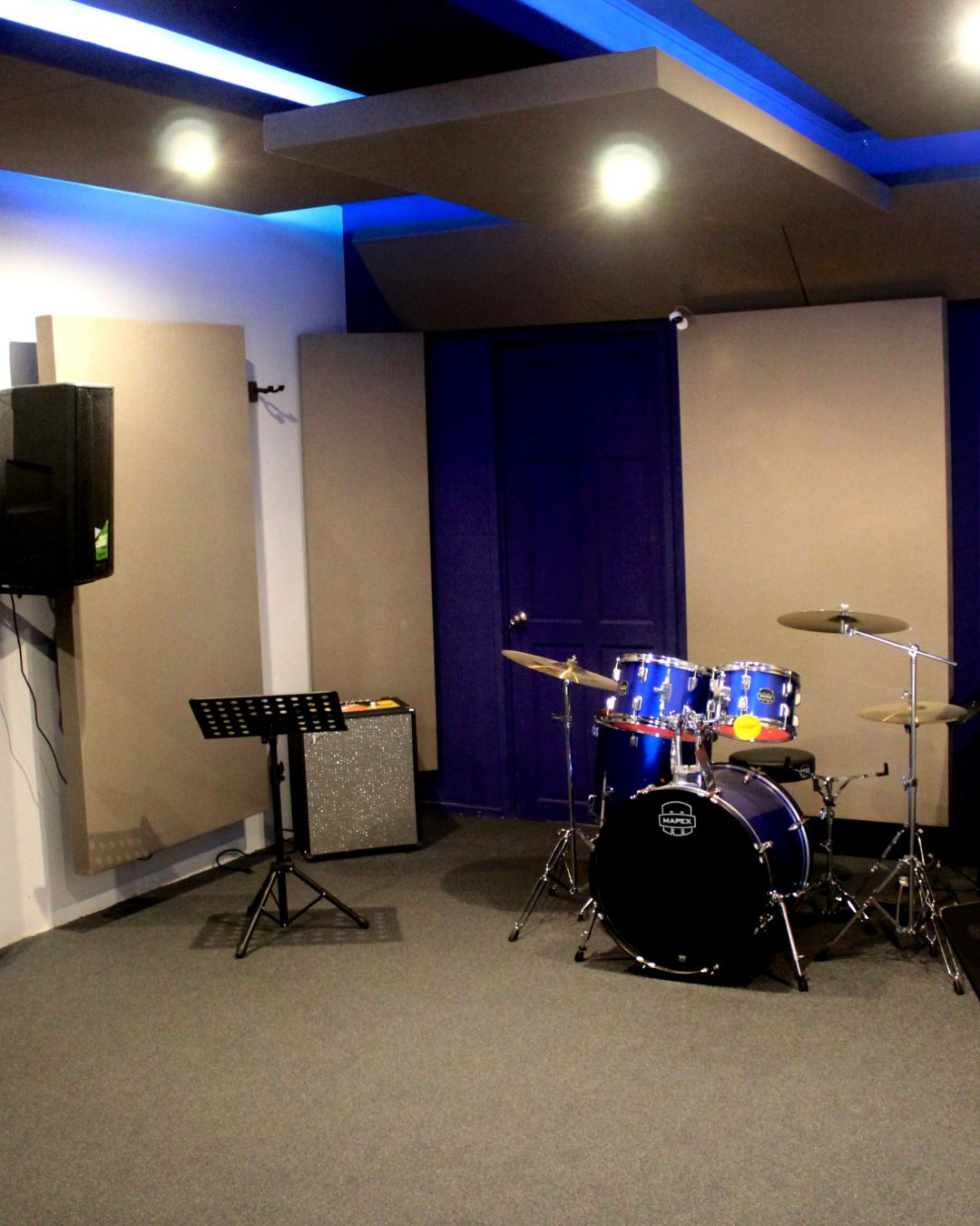 Musicians in rehearsal studio